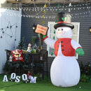 Pupazzo di Neve Gonfiabile H242 cm con Luci a LED 