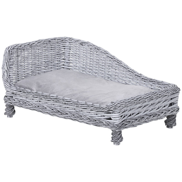 Chaise Longue Chenil pour Animaux 69x42x33 cm en Osier Gris online
