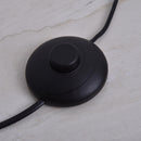 Lampada da Terra con Paralume E27 in Metallo  Nera