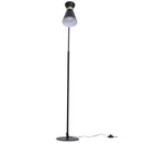 Lampada da Terra con Paralume E27 in Metallo  Nera