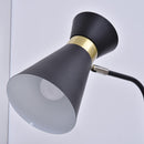 Lampada da Terra con Paralume E27 in Metallo  Nera