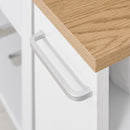 Mobiletto a Colonna da Bagno Portaoggetti 50x13x67,5 cm con Ruote in Legno  Bianco