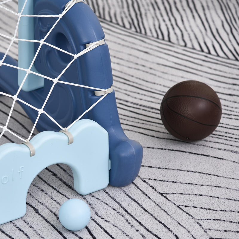 Canestro Golf Calcio Centro Attività 4 in 1 per Bambini 