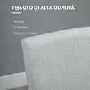 Sedia Imbottita 45x59,5x98 cm in Lino  Grigia