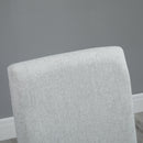 Sedia Imbottita 45x59,5x98 cm in Lino  Grigia