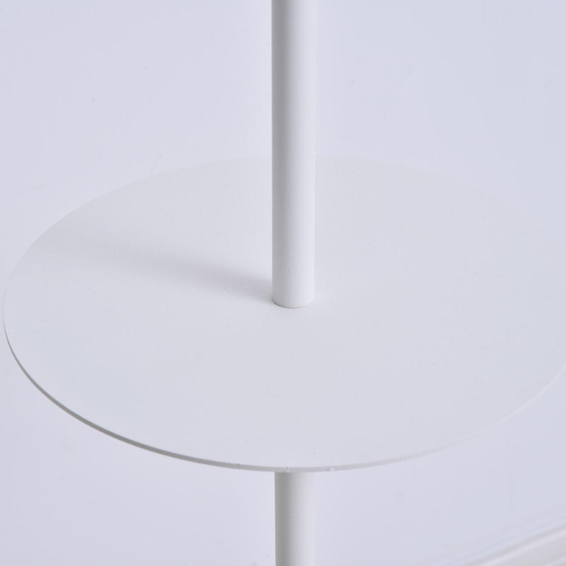 Lampada da Terra con Paralume E27 con Ripiano  Bianca