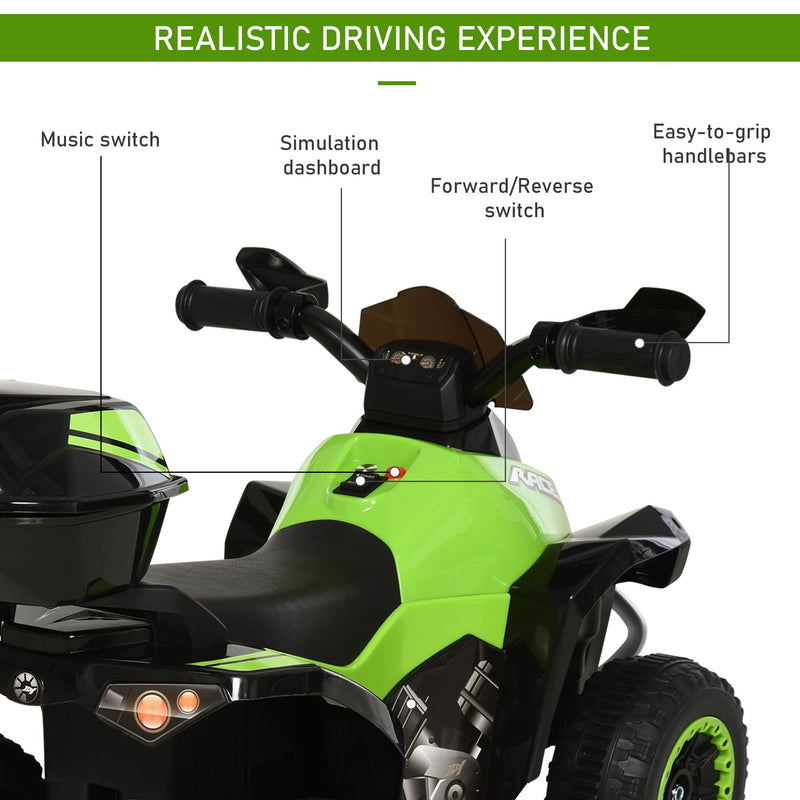 Quad Elettrico per Bambini 6V  Race Verde