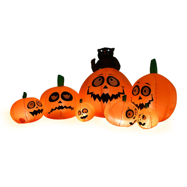 sconto Citrouilles d'Halloween gonflables 240x80x120 cm avec lumières LED