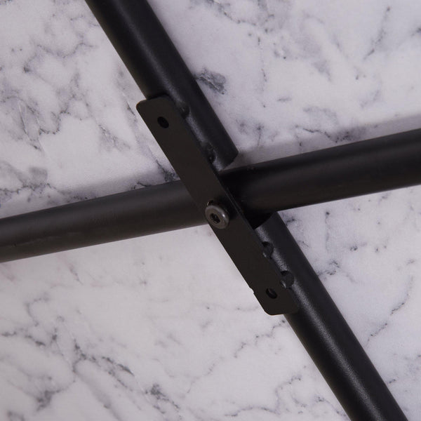 Table Basse Ø80x45,5 cm en Métal et Bois Effet Marbre prezzo