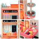 Cucina Giocattolo per Bambini 71x28,5x93,5 cm con Accessori  Rosa