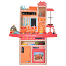 Cucina Giocattolo per Bambini 71x28,5x93,5 cm con Accessori  Rosa