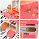 Cucina Giocattolo per Bambini 71x28,5x93,5 cm con Accessori  Rosa