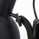 Lampada da Terra con Paralume E27 Estraibile in Metallo  Nera