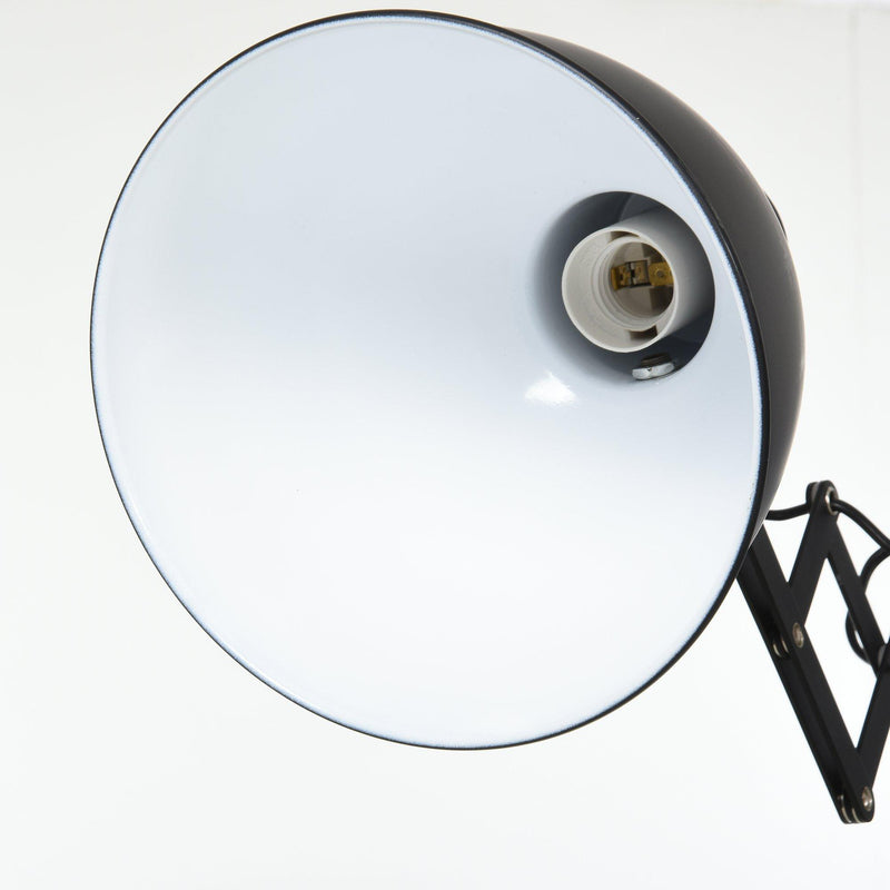 Lampada da Terra con Paralume E27 Estraibile in Metallo  Nera