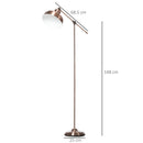 Lampada da Terra con Paralume E27 in Metallo  Bronzo