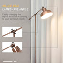 Lampada da Terra con Paralume E27 in Metallo  Bronzo