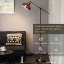 Lampada da Terra con Paralume E27 in Metallo  Bronzo