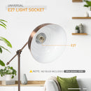 Lampada da Terra con Paralume E27 in Metallo  Bronzo