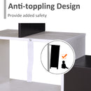 Libreria Moderna 95x22x150 cm in Truciolare  Bianca e Nera