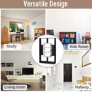 Libreria Moderna 95x22x150 cm in Truciolare  Bianca e Nera