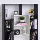Libreria Moderna 95x22x150 cm in Truciolare  Bianca e Nera