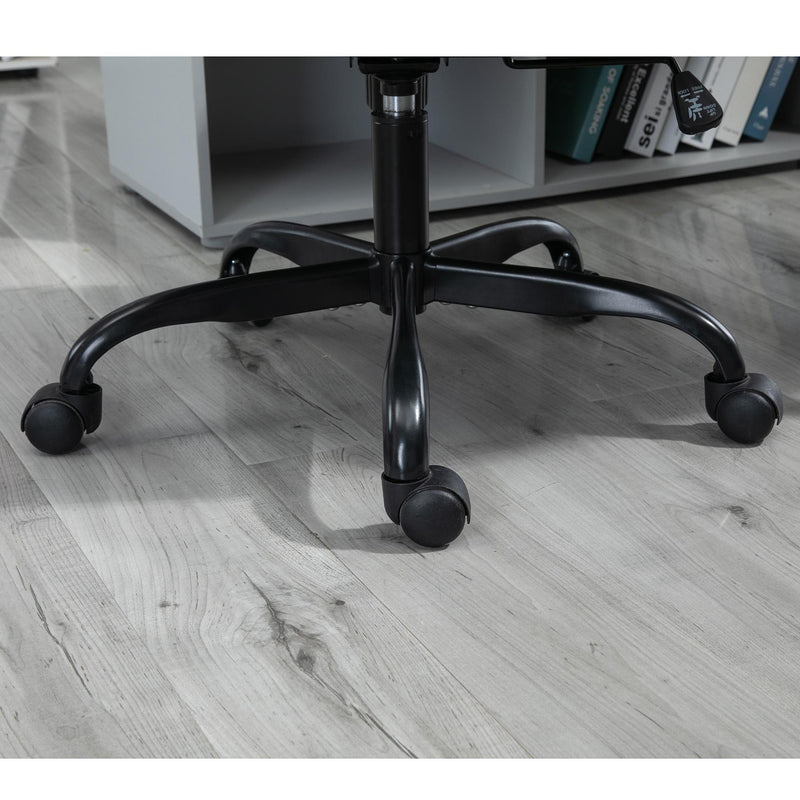 Sedia Poltrona Direzionale da Ufficio in PVC e Tessuto Oxford  Nera