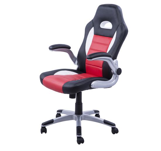 acquista Chaise Gaming Ergonomique en PVC Noir et Rouge