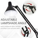 Lampada da Terra con Paralume E27 63x31,5x91-182 cm in Metallo  Nera