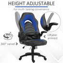 Sedia da Gaming Ergonomica 66,5x51x115-125 cm in Similpelle  Nera e Blu