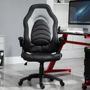 Sedia da Gaming Ergonomica 66,5x51x115-125 cm in Similpelle  Nera e Grigia
