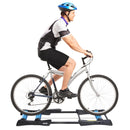 Rullo Bici Allenamento Lunghezza Regolabile 145x56x10,5 cm  Nero e Blu