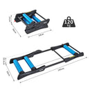 Rullo Bici Allenamento Lunghezza Regolabile 145x56x10,5 cm  Nero e Blu