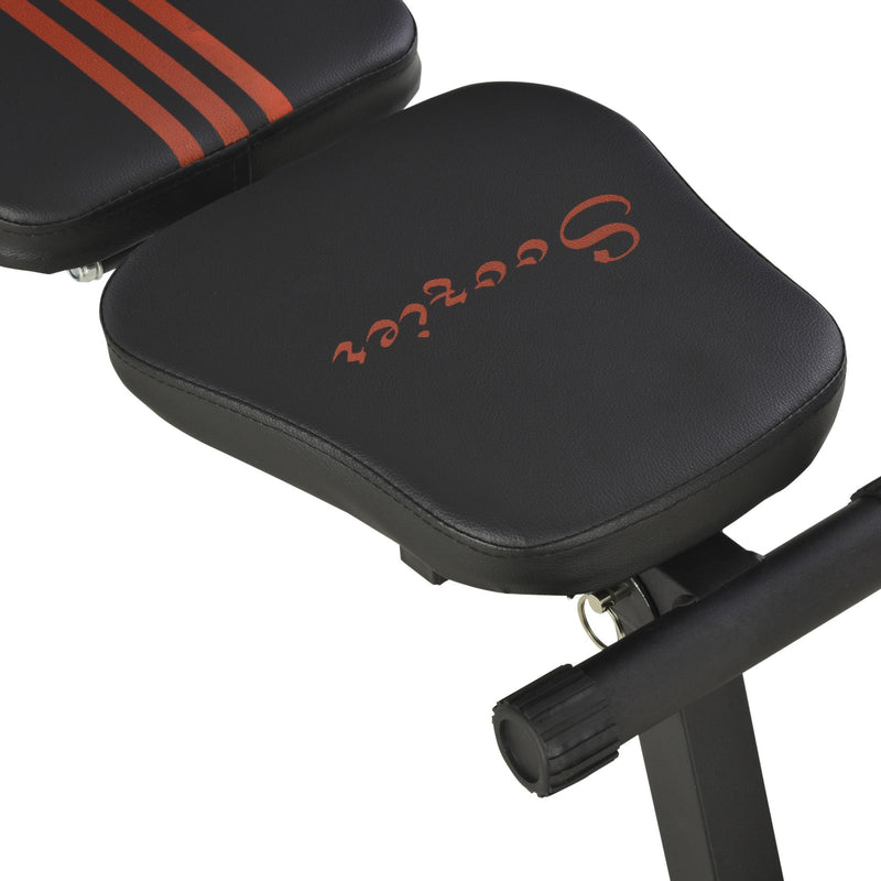 Stazione Multifunzione Pieghevole per Sollevamenti Trazione Addominali Flessioni  Nera e Rossa