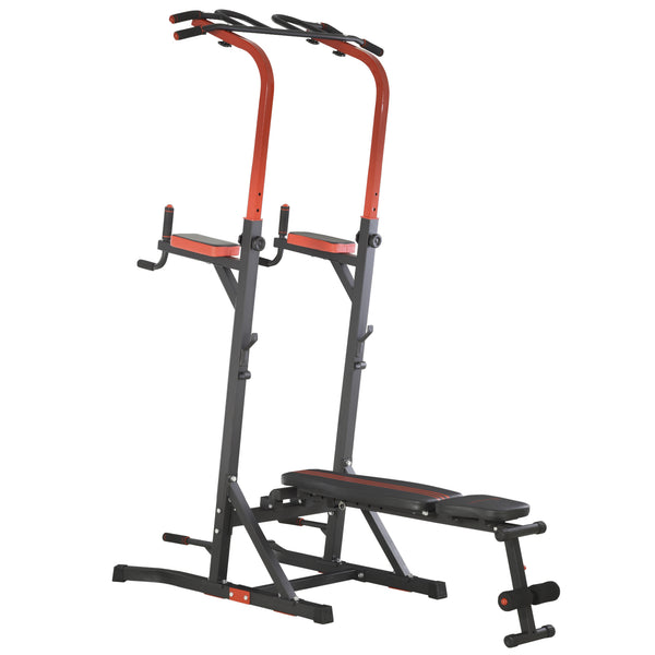 Station Multifonction Pliable pour Levée des Pompes de Traction Abdominale Noir et Rouge sconto