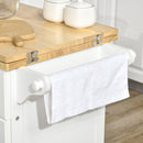 Carrello da Cucina Espandibile 1 Cassetto 2 Ante 119,6x45,7x91,2 cm con Ruote  Bianco