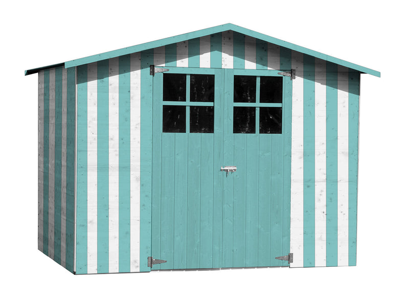 Casetta Box da Giardino per Attrezzi 2,62x2,02m con Pavimento in Legno Abete 12mm Lodum