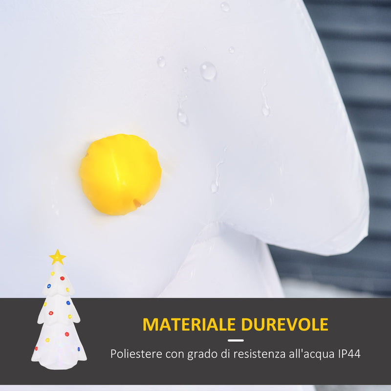 Albero di Natale Gonfiabile H245 cm con Luci LED Bianco