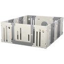 Box Recinto Attività per Bambini 190x150x64 cm  Grigio e Bianco