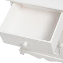 Set 2 Comodini 1 Cassetto 1 Antina in Legno  bianco