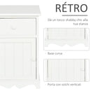 Set 2 Comodini 1 Cassetto 1 Antina in Legno  bianco