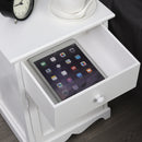 Set 2 Comodini 1 Cassetto 1 Antina in Legno  bianco