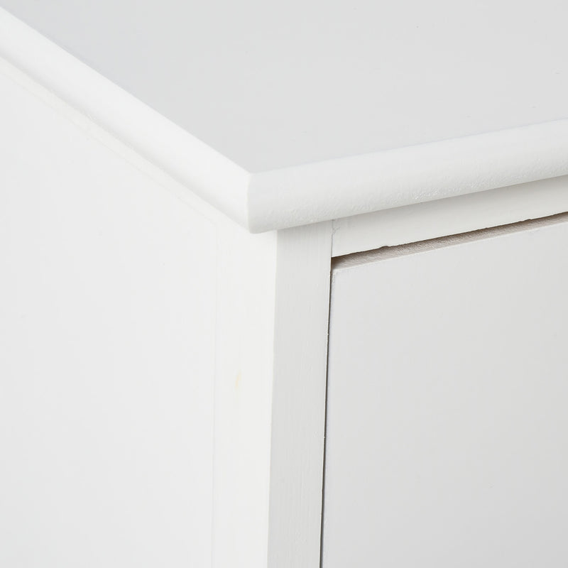 Set 2 Comodini 1 Cassetto 1 Antina in Legno  bianco