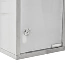 Armadietto per Medicinali 20x12x58 cm 3 Ripiani in Acciaio e Vetro  Argento