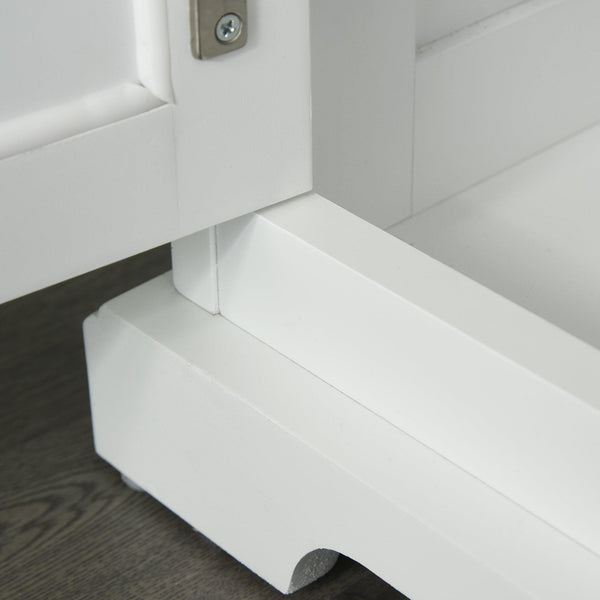 online Meuble de Cuisine Buffet 3 Tiroirs 3 Portes 136x42,5x86 cm Blanc