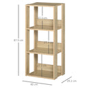 Libreria Scaffale 40x29,2x87,9 cm 3 Ripiani in Legno 