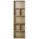 Libreria Scaffale 50x24x150 cm 5 Ripiani in Legno  Rovere