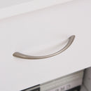 Scrivania 104 x 48 x 95,5 cm con Ripiano Tastiera Estraibile e Mensole  in Legno  Bianco