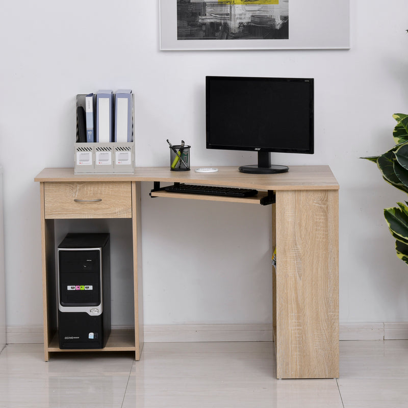 Scrivania da Ufficio ad Angolo Porta PC 120x70x75 cm in Legno 