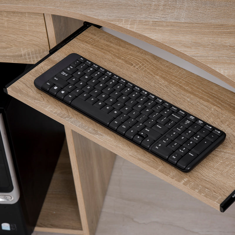 Scrivania da Ufficio ad Angolo Porta PC 120x70x75 cm in Legno 