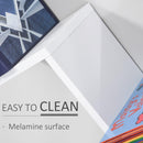 Libreria Mensola Sospesa a V 80,6x16x15,2 cm in Legno  Bianca